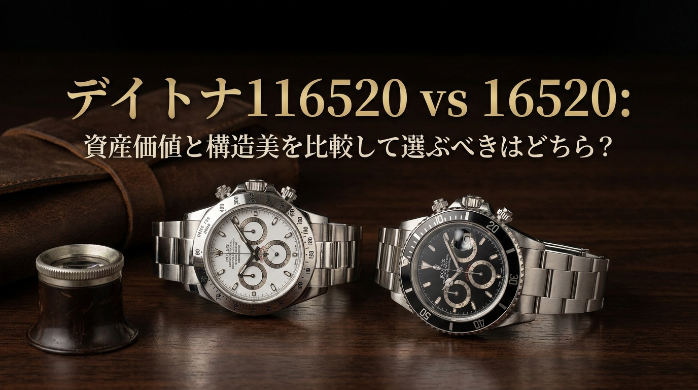 デイトナ116520 vs 16520: 資産価値と構造美を比較して選ぶべきはどちら？