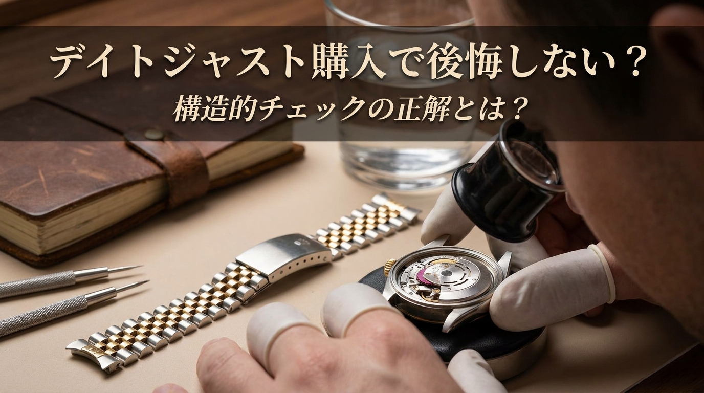 デイトジャスト購入で後悔しない?構造的チェックの正解とは?