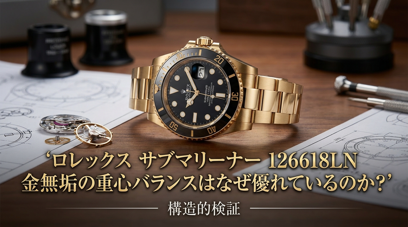 ロレックス サブマリーナー 126618LN 金無垢の重心バランスはなぜ優れているのか？構造的検証
