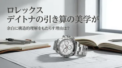 ロレックス デイトナの引き算の美学が余白に構造的理解をもたらす理由は？