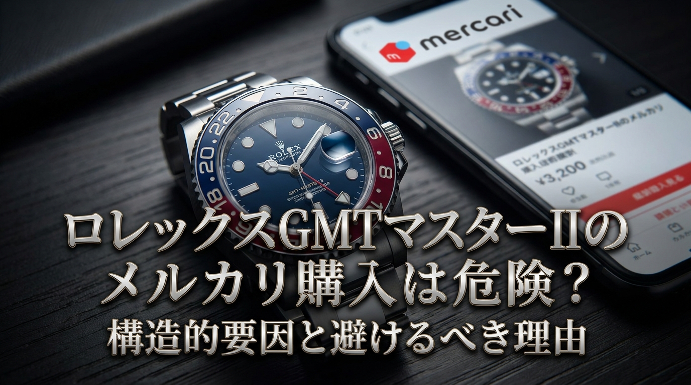 ロレックスGMTマスターIIのメルカリ購入は危険?構造的要因と避けるべき理由とは