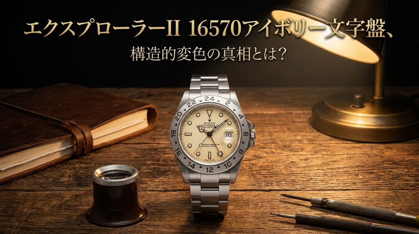 エクスプローラーII 16570アイボリー文字盤、構造的変色の真相とは?