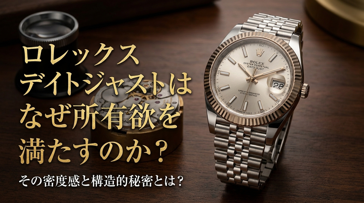 ロレックス デイトジャストはなぜ所有欲を満たすのか?その密度感と構造的秘密とは?
