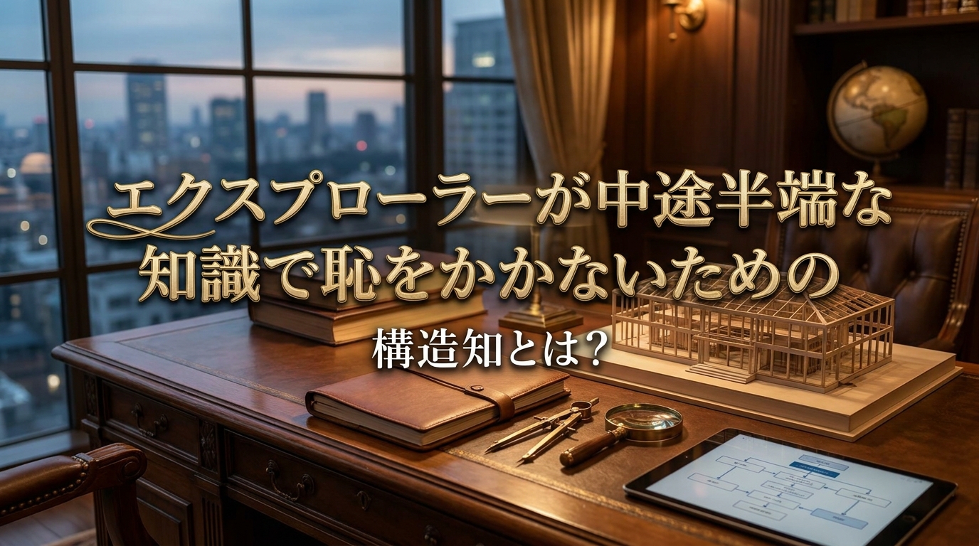 エクスプローラーが中途半端な知識で恥をかかないための構造知とは？