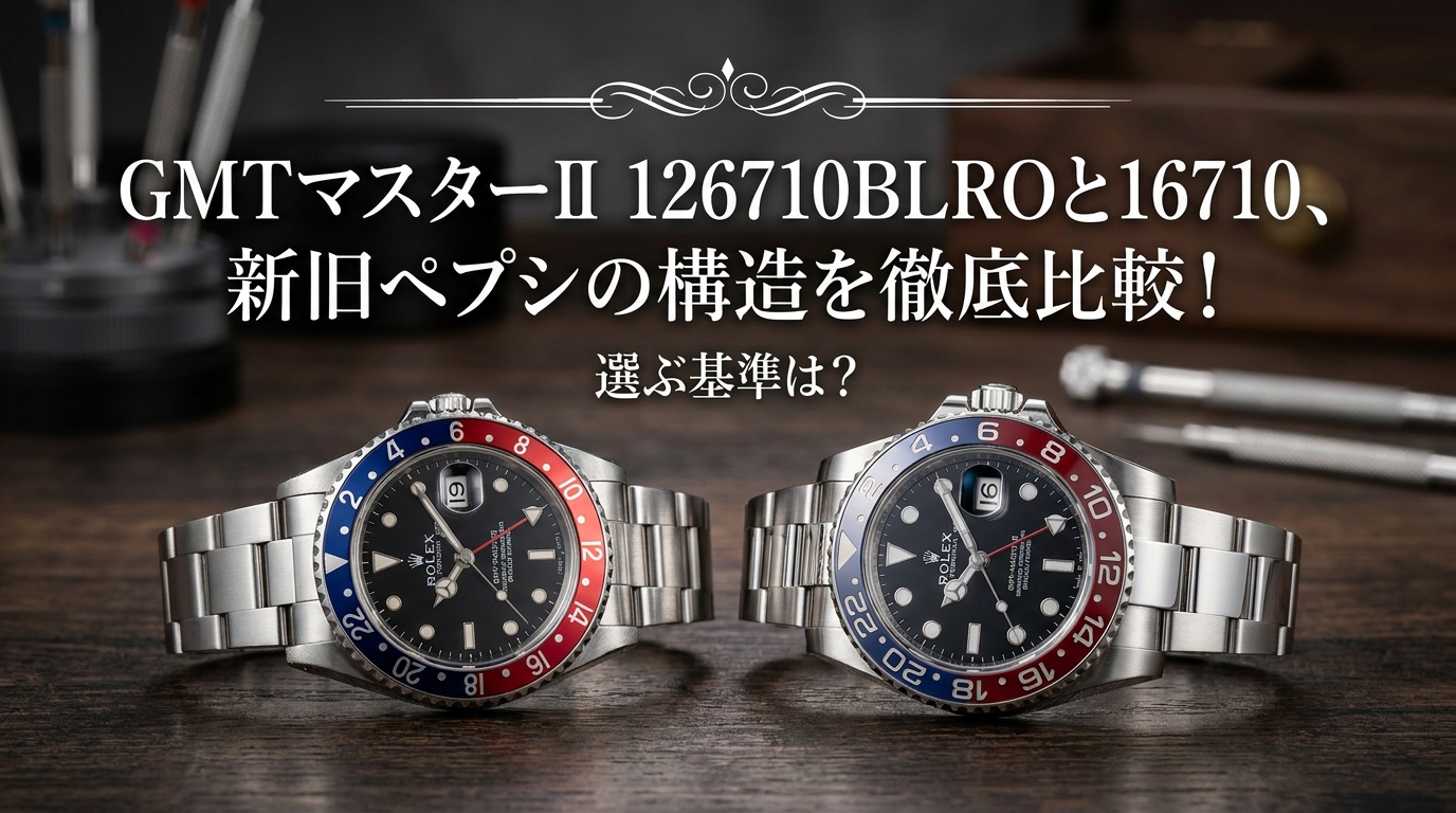 GMTマスターII 126710BLROと16710、新旧ペプシの構造を徹底比較！選ぶ基準は？