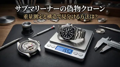 サブマリーナーの偽物クローン、重重量測定と構造で見分ける方法は？