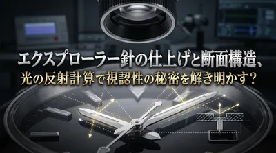 エクスプローラー針の仕上げと断面構造、光の反射計算で視認性の秘密を解き明かす？