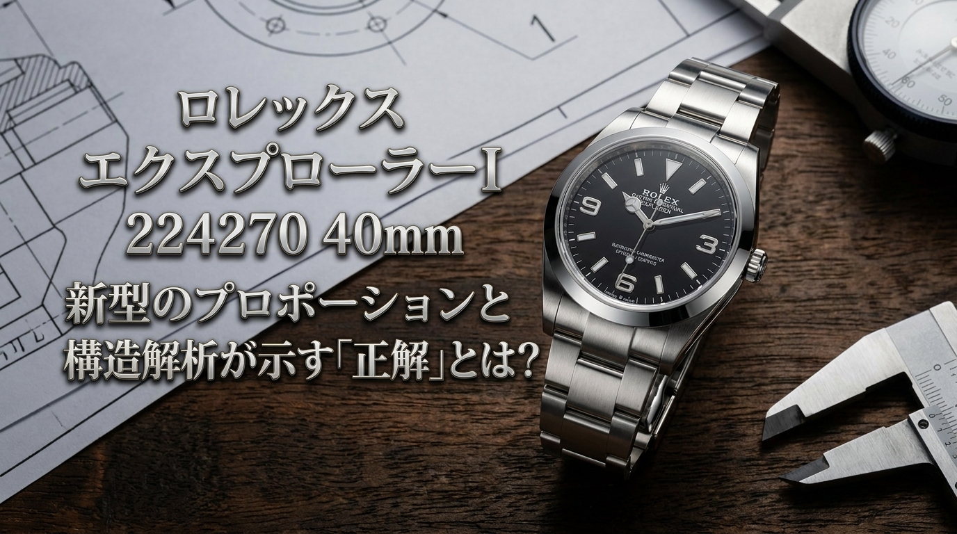 ロレックス エクスプローラーI 224270 40mm新型のプロポーションと構造解析が示す「正解」とは？