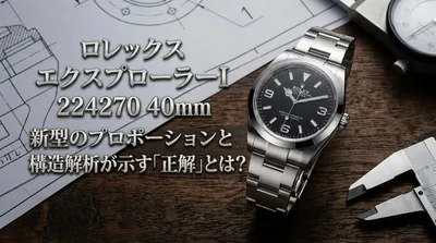 ロレックス エクスプローラーI 224270 40mm新型のプロポーションと構造解析が示す「正解」とは？