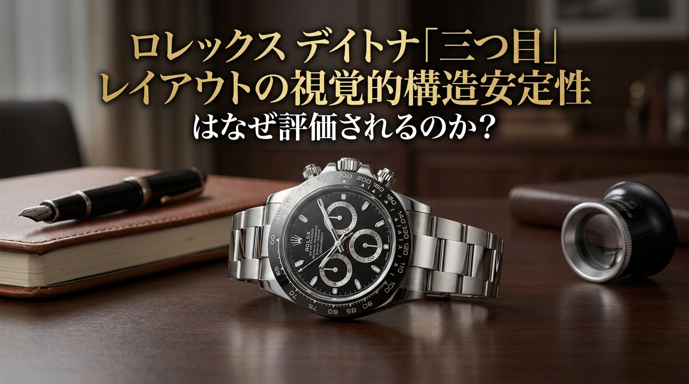 ロレックス デイトナ「三つ目」レイアウトの視覚的構造安定性はなぜ評価されるのか?