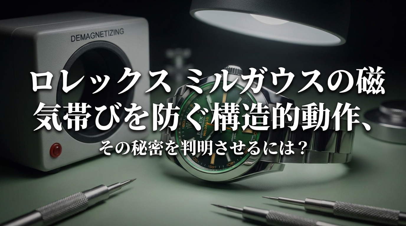 ロレックス ミルガウスの磁気帯びを防ぐ構造的動作、その秘密を判明させるには?