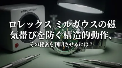ロレックス ミルガウスの磁気帯びを防ぐ構造的動作、その秘密を判明させるには？