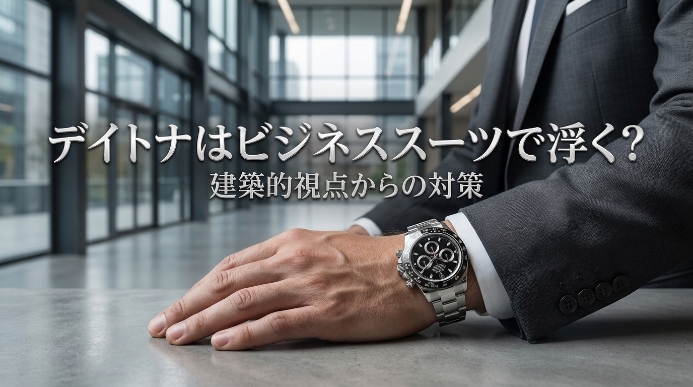 デイトナはビジネススーツで浮く？建築的視点からの対策とは