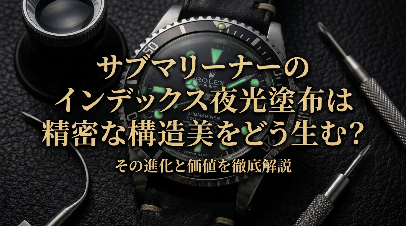 サブマリーナーのインデックス夜光塗布は精密な構造美をどう生む?その進化と価値を徹底解説