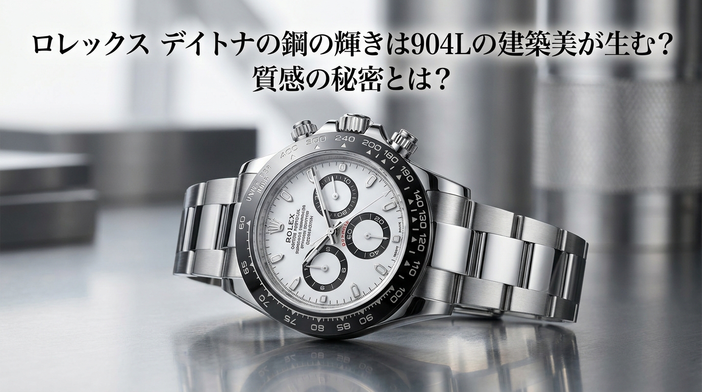 ロレックス デイトナの鋼の輝きは904Lの建築美が生む？質感の秘密とは？