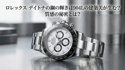 ロレックス デイトナの鋼の輝きは904Lの建築美が生む？質感の秘密とは？