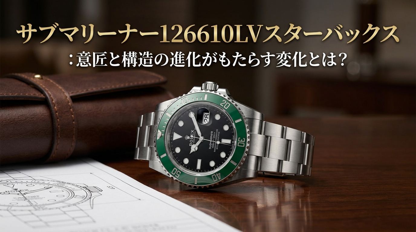サブマリーナー126610LVスターバックス：意匠と構造の進化がもたらす変化とは？