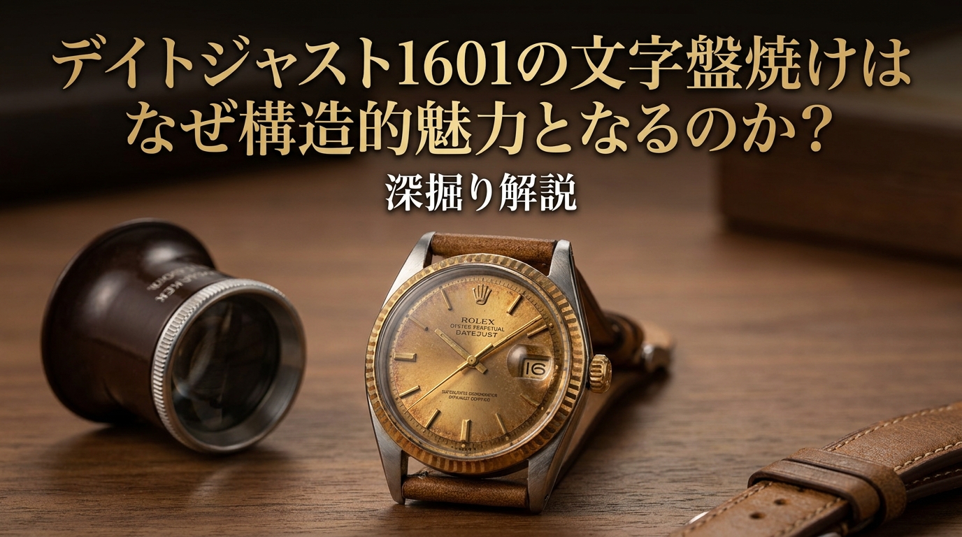 デイトジャスト1601の文字盤焼けはなぜ構造的魅力となるのか?深掘り解説