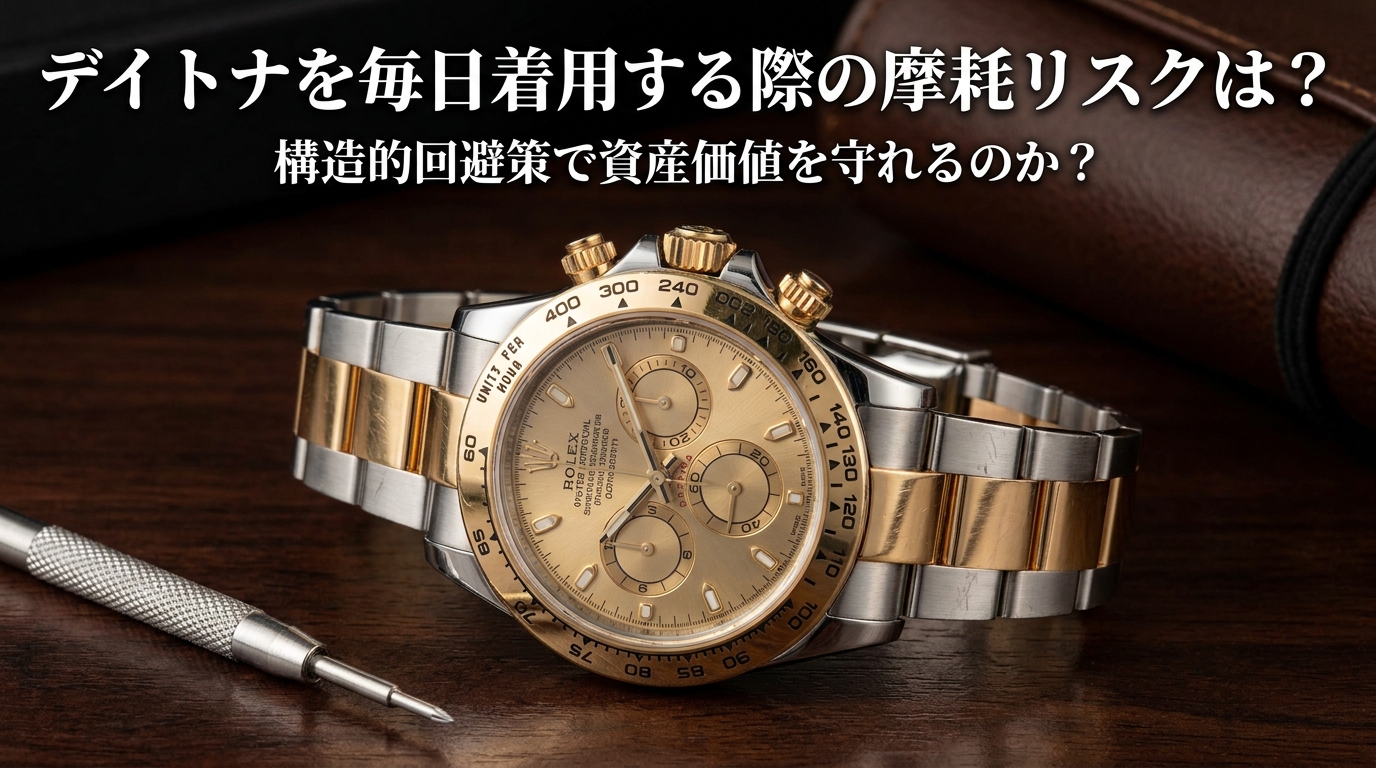 デイトナを毎日着用する際の摩耗リスクは?構造的回避策で資産価値を守れるのか?