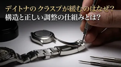 デイトナのクラスプが緩むのはなぜ？構造と正しい調整の仕組みとは？