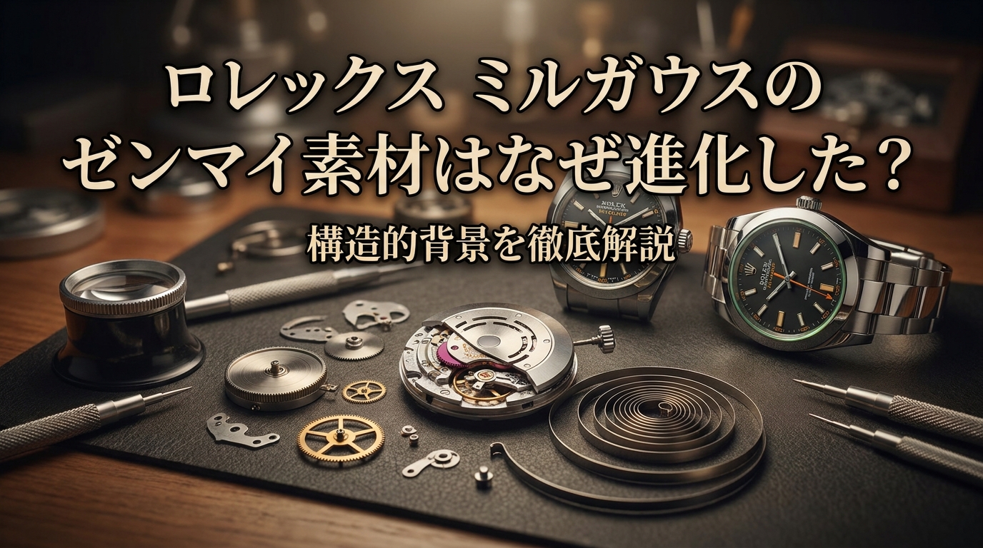 ロレックス ミルガウスのゼンマイ素材はなぜ進化した?構造的背景を徹底解説