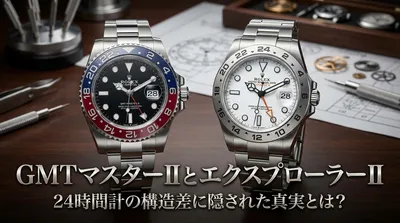 GMTマスターIIとエクスプローラーII、24時間計の構造差に隠された真実とは？