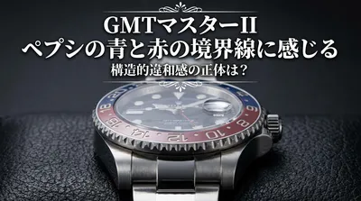 GMTマスターII ペプシの青と赤の境界線に感じる構造的違和感の正体は？