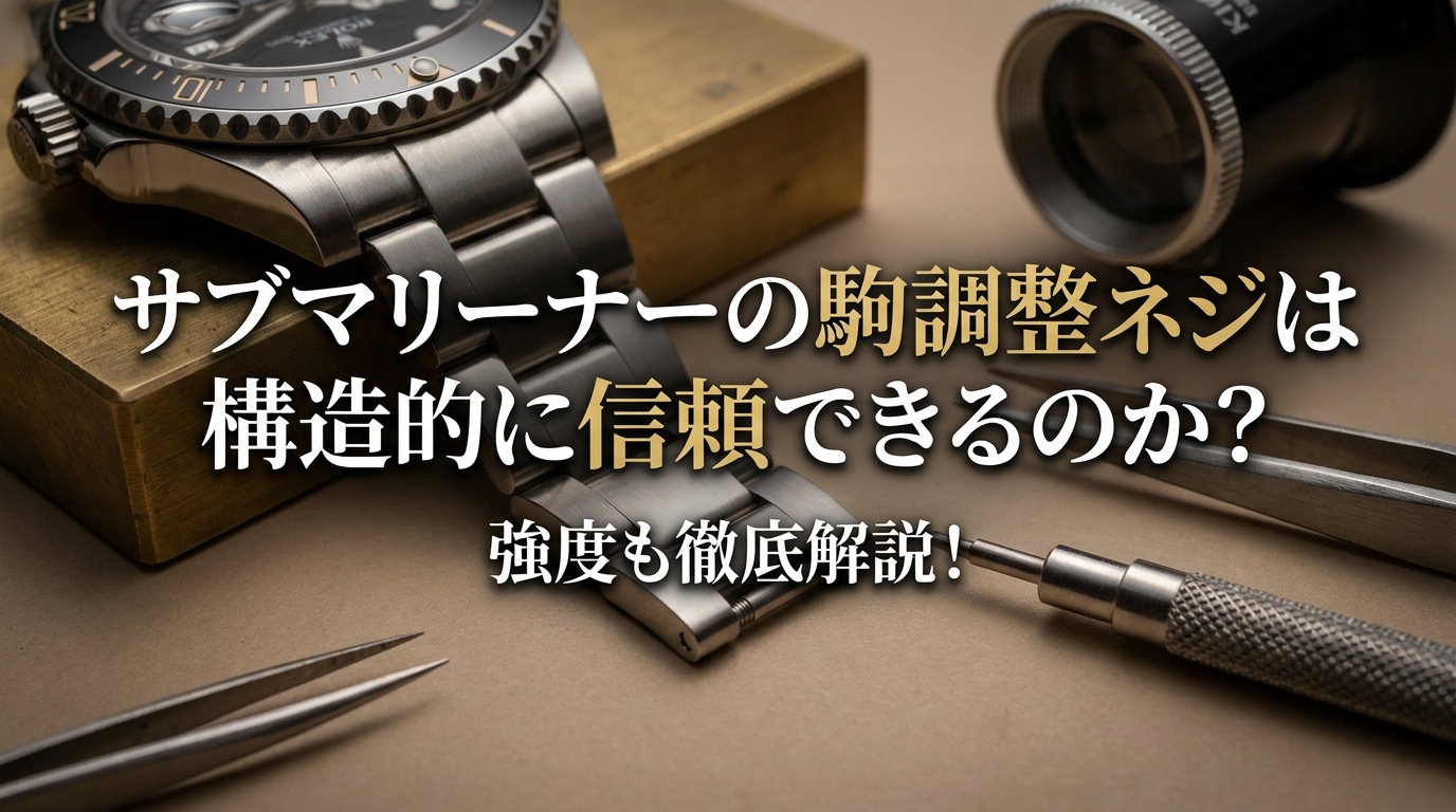 サブマリーナーの駒調整ネジは構造的に信頼できるのか？強度も徹底解説！
