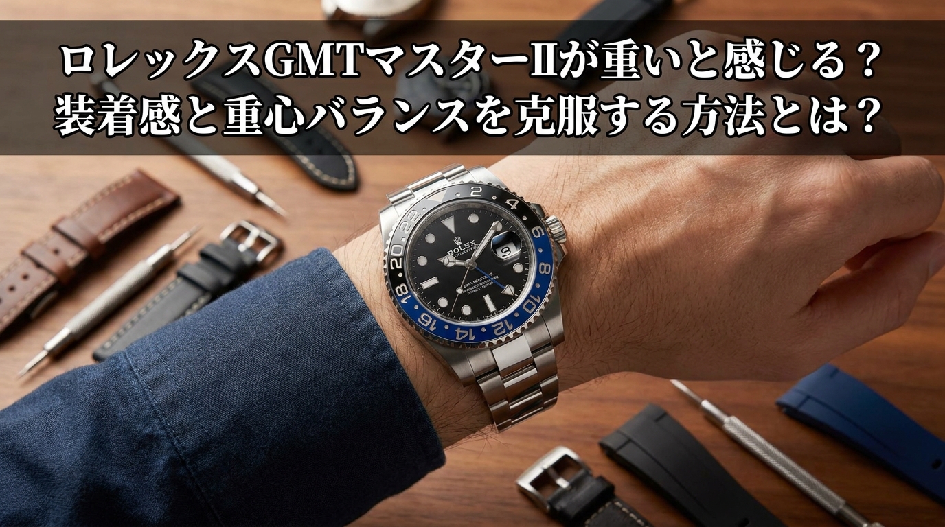 ロレックスGMTマスターIIが重いと感じる？装着感と重心バランスを克服する方法とは？