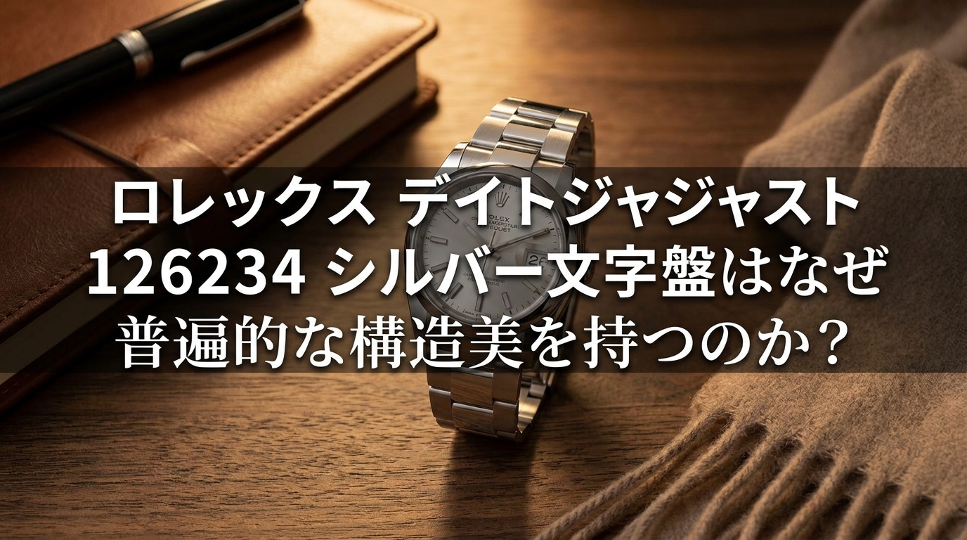 ロレックス デイトジャスト 126234 シルバー文字盤はなぜ普遍的な構造美を持つのか?