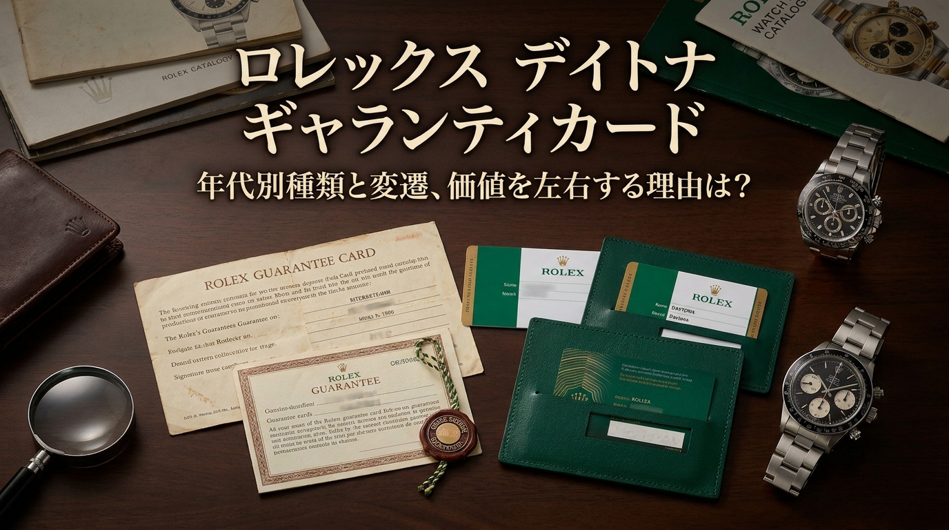 ロレックス デイトナ ギャランティカードの年代別種類と変遷、価値を左右する理由は？