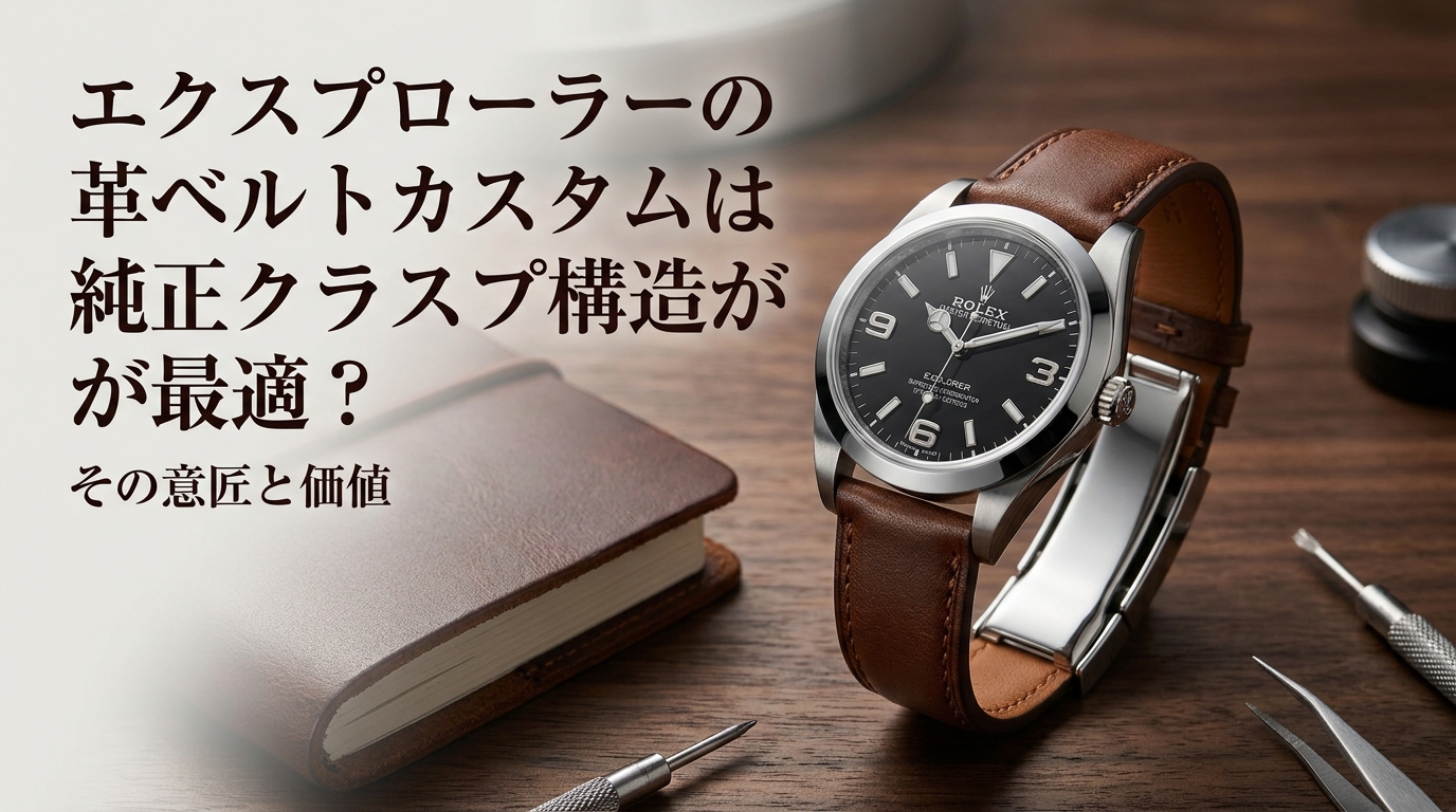 エクスプローラーの革ベルトカスタムは純正クラスプ構造が最適？その意匠と価値