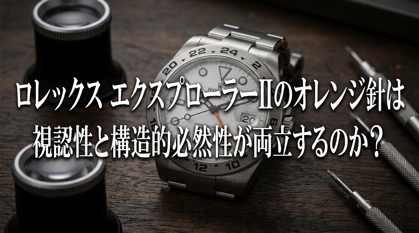 ロレックス エクスプローラーIIのオレンジ針は視認性と構造的必然性が両立するのか？