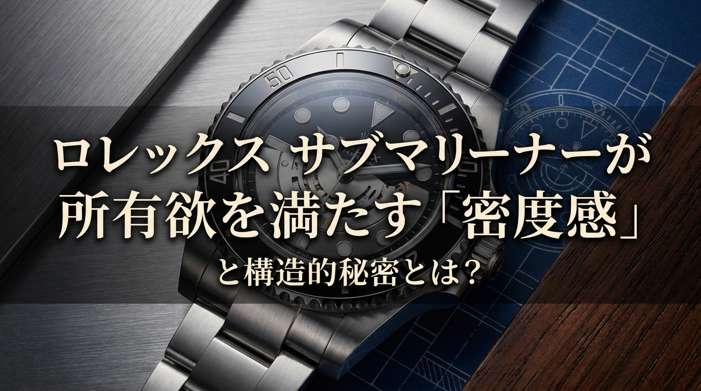 ロレックス サブマリーナーが所有欲を満たす「密度感」と構造的秘密とは？