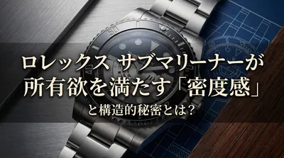 ロレックス サブマリーナーが所有欲を満たす「密度感」と構造的秘密とは？