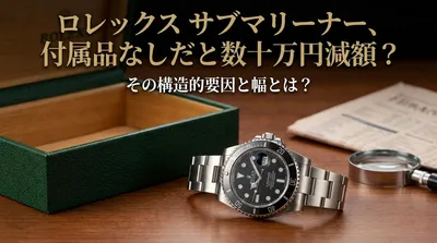 ロレックス サブマリーナー、付属品なしだと数十万円減額？その構造的要因と幅とは？