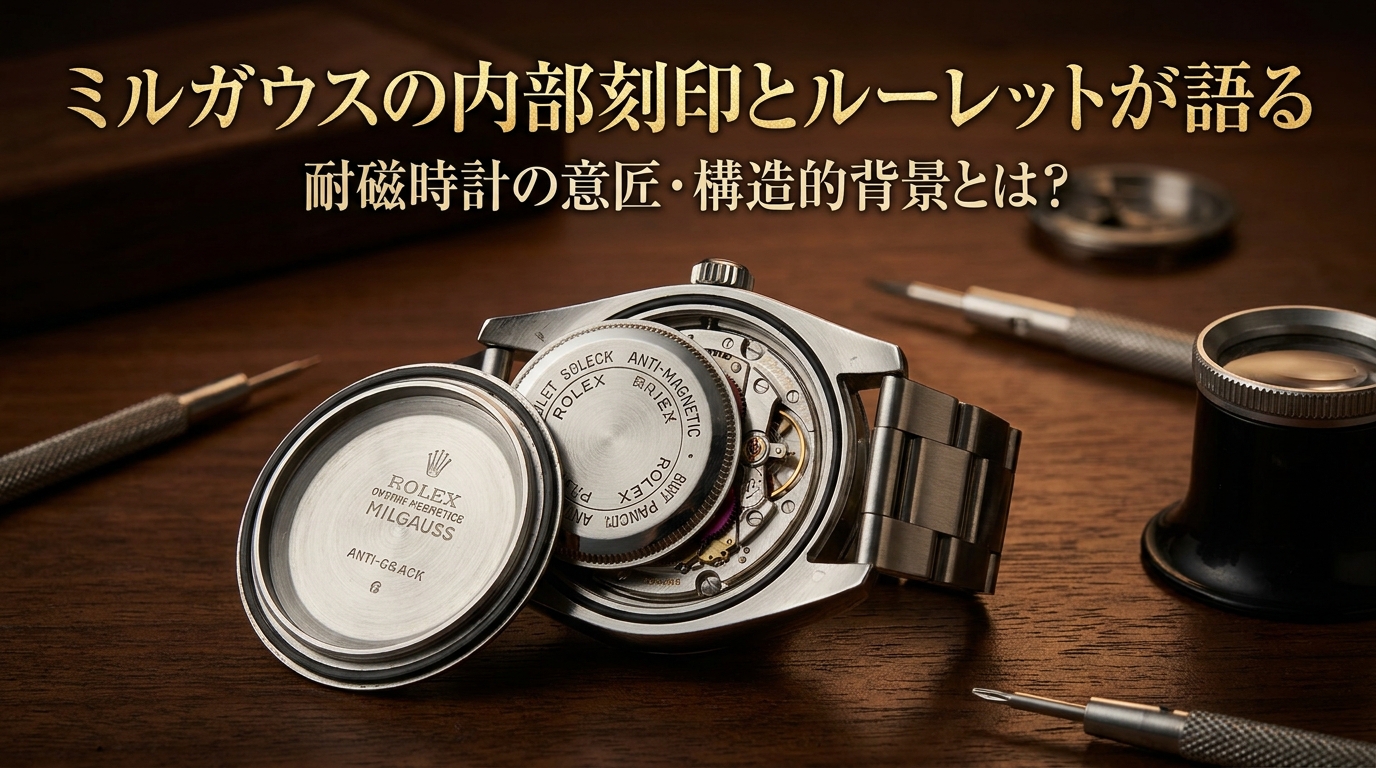 ミルガウスの内部刻印とルーレットが語る耐磁時計の意匠・構造的背景とは？