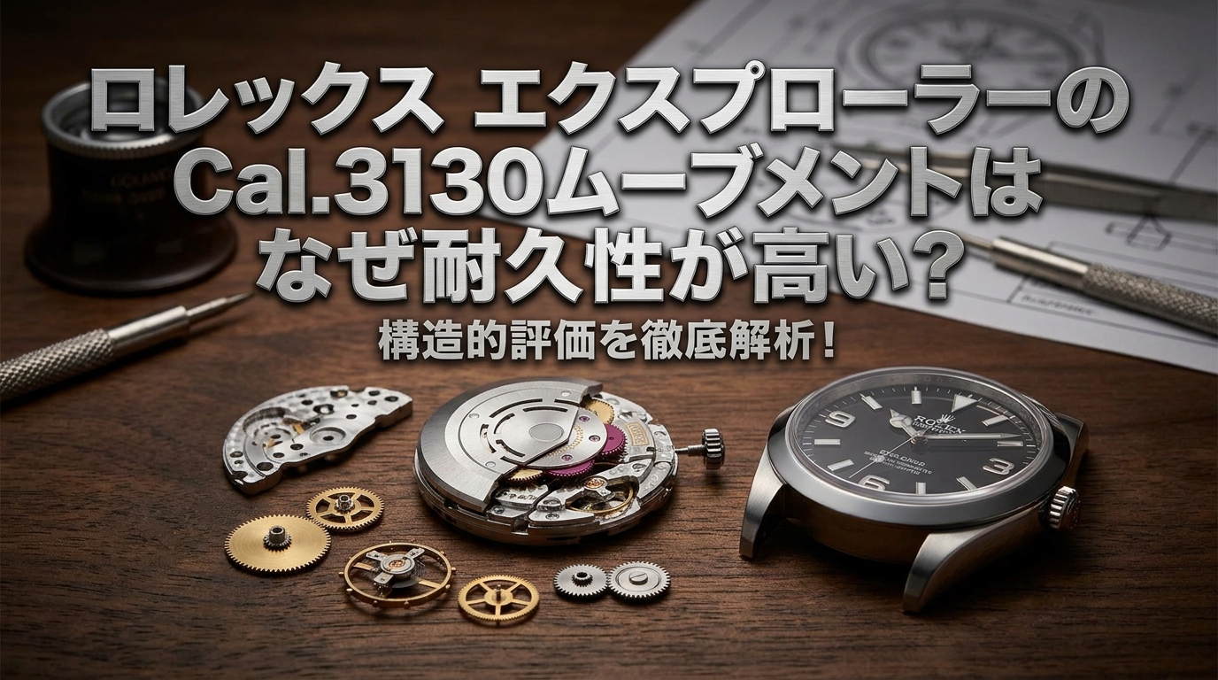 ロレックス エクスプローラーのCal.3130ムーブメントはなぜ耐久性が高い？構造的評価を徹底解析！