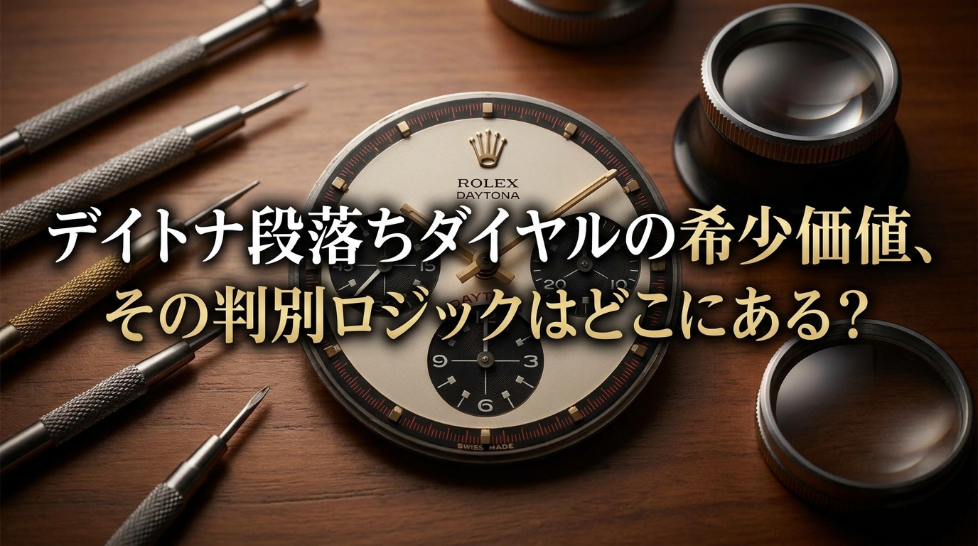 デイトナ段落ちダイヤルの希少価値、その判別ロジックはどこにある？
