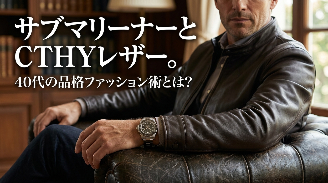 サブマリーナーとCTHYレザー。40代の品格ファッション術とは？