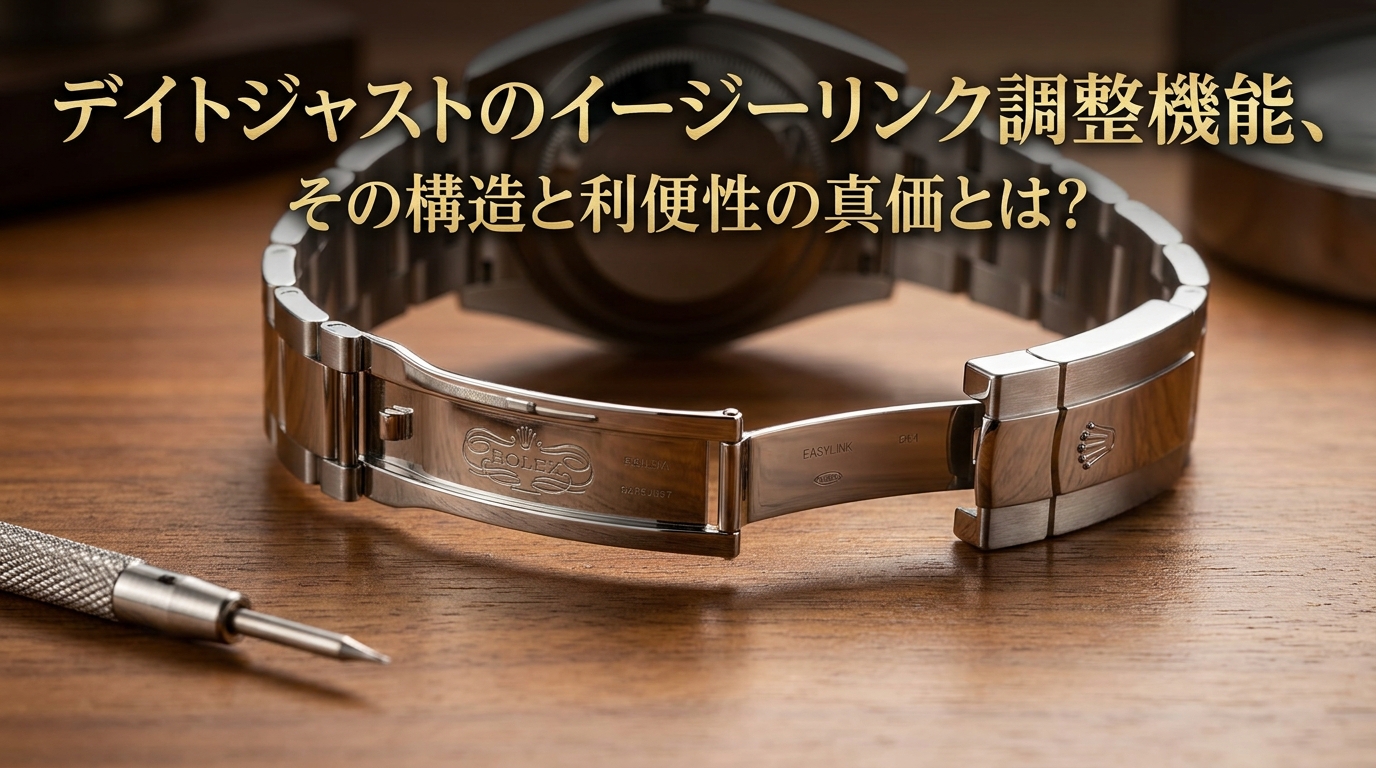 デイトジャストのイージーリンク調整機能、その構造と利便性の真価とは？