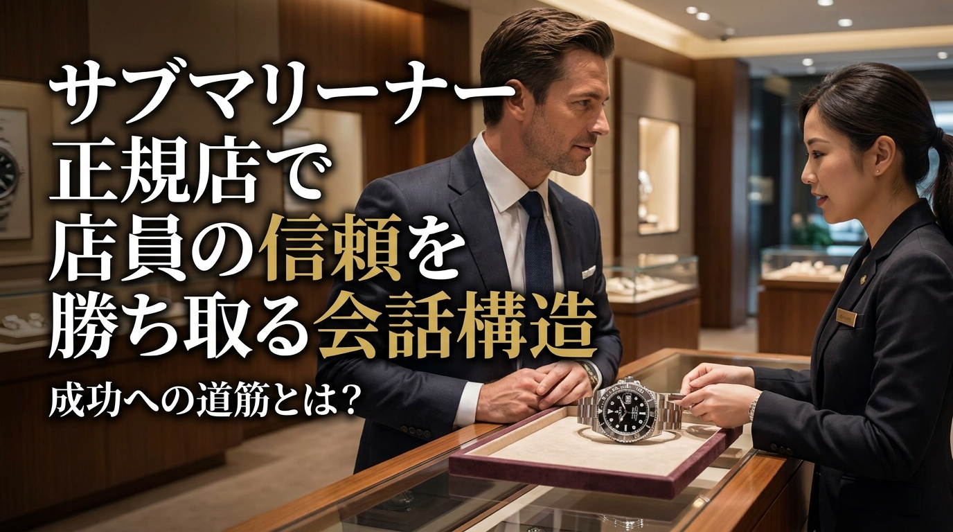 サブマリーナー正規店で店員の信頼を勝ち取る会話構造：成功への道筋とは？
