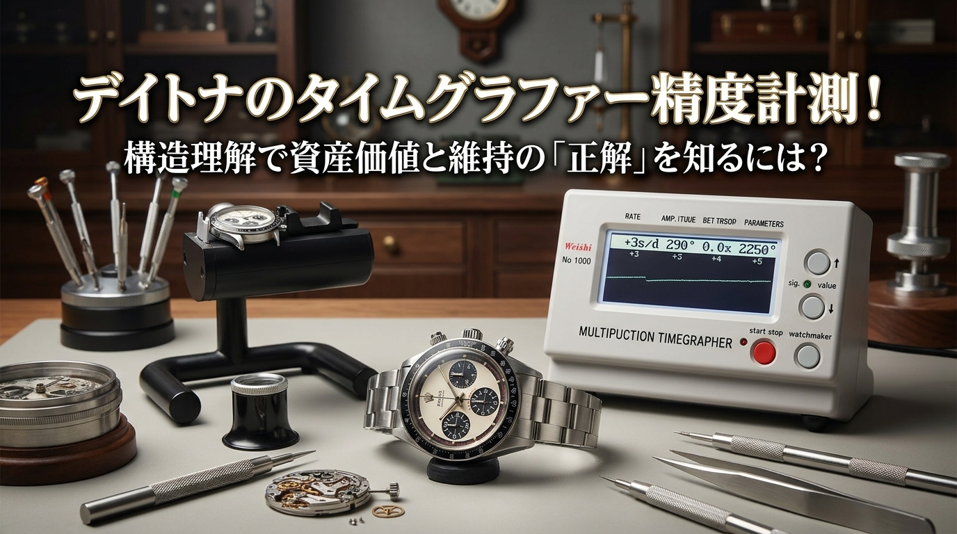 デイトナのタイムグラファー精度計測！構造理解で資産価値と維持の「正解」を知るには？
