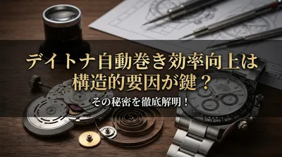 デイトナ自動巻き効率向上は構造的要因が鍵？その秘密を徹底解明！