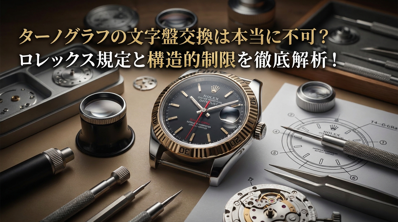 ターノグラフの文字盤交換は本当に不可？ロレックス規定と構造的制限を徹底解析！