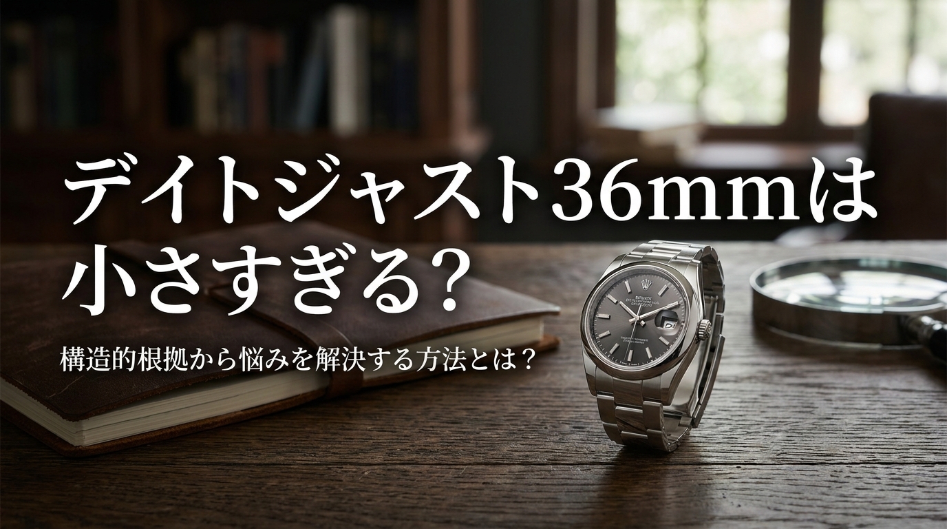デイトジャスト36mmは小さすぎる？構造的根拠から悩みを解決する方法とは？