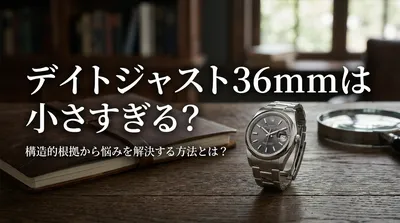 デイトジャスト36mmは小さすぎる？構造的根拠から悩みを解決する方法とは？